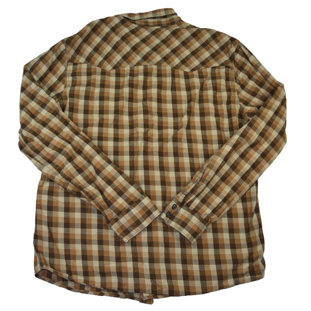 Levis Western Style Black Pearl Snap Modern Fit Plaid Shirt Pockets Woman's XL‎ - Picture 3 of 9